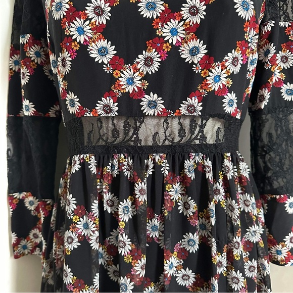 Sandro Paris Retox Silk Blend Daisy Print Dress sz 2 Medium - Picture 6 of 14
